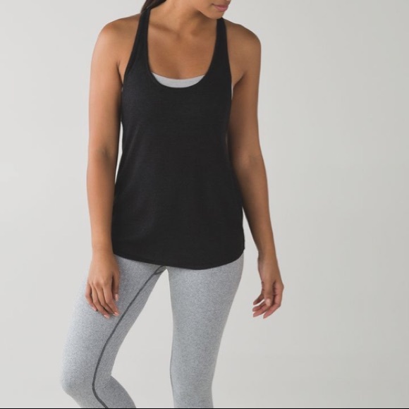 lululemon athletica Tops - Lululemon Daya Light Knit Tank (Heathered Black)